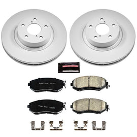 PowerStop front Z17 Evolution Geomet coated brake kit for 2013-2016 Subaru BRZ, performance brake system with new brake rotors and pads