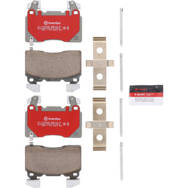 Brembo OE Xtra Ceramic Front Brake Pads for Chevrolet Camaro 2009-2015 and Corvette C7 2013-2019, shown in image.