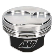 Load image into Gallery viewer, Wiseco forged LS7 +2.5cc dome piston set with 1.175-inch compression height for SBC 8-cylinder engine, showing pistons' top and side details.