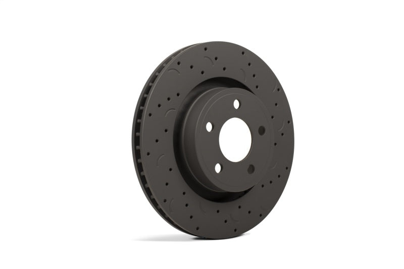 Hawk Performance Talon brake rotors with slot and drilled design for enhanced stopping power and heat dissipation.