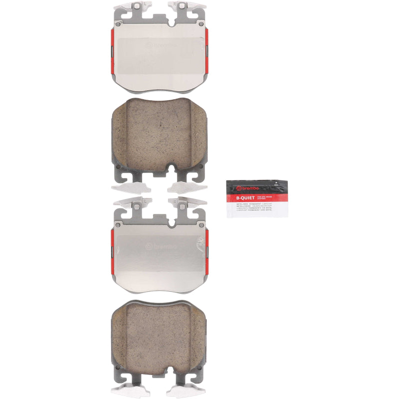 Brembo OE ceramic brake pads for 2018+ BMW 3-Series G20/G80 and 2019+ BMW X4/X5/X6 front brake pads, shown in image.