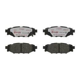 Brembo OE rear brake pads for Toyota 86 and Subaru Impreza, low-metal OE equivalent, shown in a close-up image.