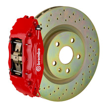 Load image into Gallery viewer, Brembo 12-16 FR-S/12-20 BRZ/22+ GR86 performance front brake kit with drilled 2-piece cast rotor and red caliper.