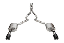 Corsa 2024 Ford Mustang GT Convertible 3in Sport Cat-Back Exhaust - 4.5in Carbon Fiber Tips