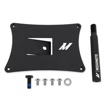 Load image into Gallery viewer, Mishimoto license plate relocation kit for 2022+ Subaru WRX, showing the mounting brackets and hardware for repositioning the plate.