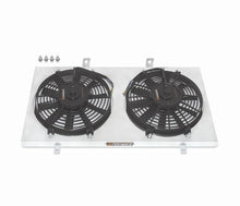 Load image into Gallery viewer, Mishimoto aluminum fan shroud kit for 1994-1996 Ford Mustang, designed for improved cooling, shown with the shroud and fan assembly.