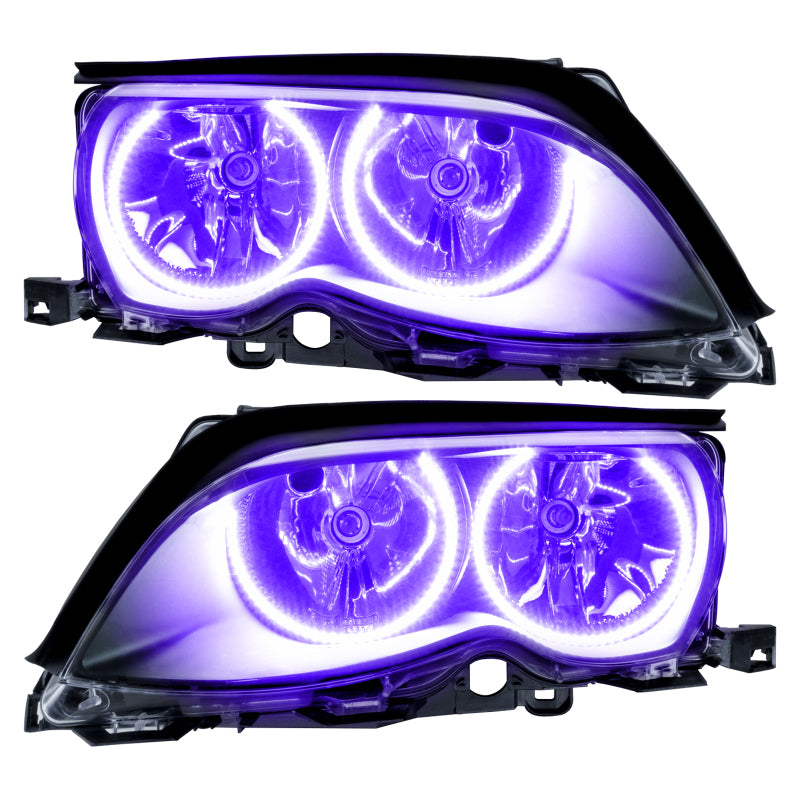 Oracle 02-05 BMW 3 Series SMD HL - Black - ColorSHIFT w/ Simple Controller
