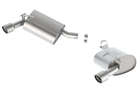 Borla axle back SS exhaust rear section for 2010 Camaro 3.6L V6, excluding 2013RS model, showing polished stainless steel muffler