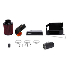 Load image into Gallery viewer, Mishimoto black cold air intake kit with airbox for 2013+ Subaru BRZ and Scion FR-S, featuring sleek intake tubing and air filter.