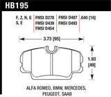 Hawk 84-4/91 BMW 325 (E30) HT-10 Performance Ceramic Street Front Brake Pads