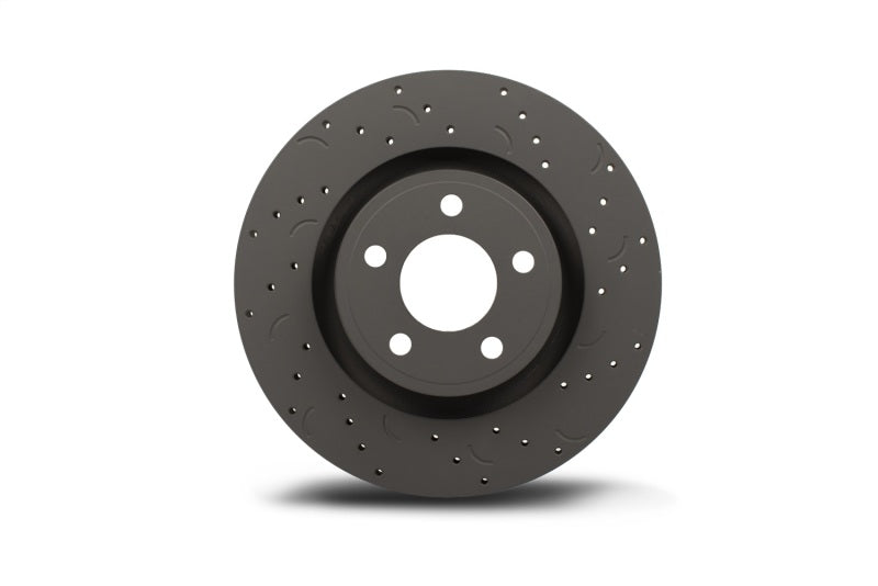 Pair of Hawk Performance Talon brake rotors with slot and drilled design for enhanced braking performance.