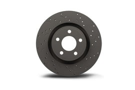 Pair of Hawk Performance Talon brake rotors with slot and drilled design for enhanced braking performance.