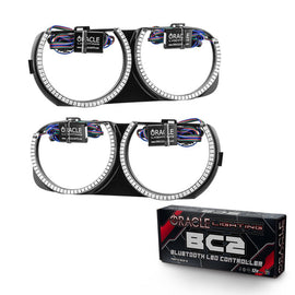 Oracle 15-21 Dodge Challenger Pre-Installed Halo Headlight Bezel - w/ BC1 Controller