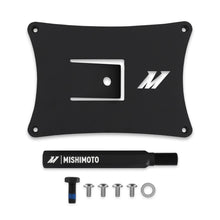 Load image into Gallery viewer, Mishimoto license plate relocation kit installed on a 2022+ Subaru WRX, showing the new mounting position on the front bumper.