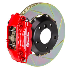 Brembo 16+ Miata MX-5 ND front GT BBK performance slotted 4-piston cast brake rotor in red, 328x28mm, 2-piece design