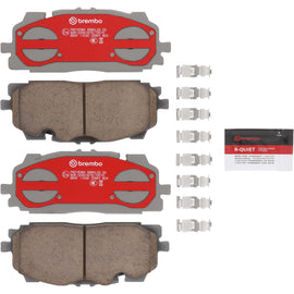 Brembo OE ceramic brake pads for Audi A4 B9 and A5 F53/F5P models, front view showing high-performance brake pad design.