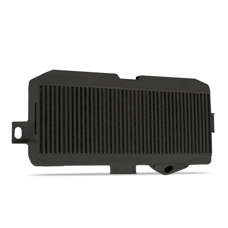 Mishimoto black powder-coated top-mount intercooler kit for Subaru 2008-2015 WRX STi with black hoses, performance automotive part