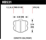 Hawk 2010-2013 Chevrolet Corvette Grand Sport HPS 5.0 Front Brake Pads