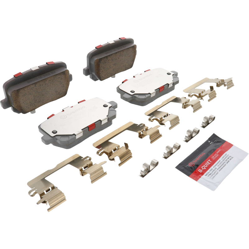 Brembo OE ceramic brake pad for rear of 2010+ Dodge Charger, designed for enhanced braking performance and durability.
