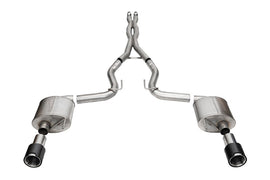 Corsa 2024 Ford Mustang GT Coupe 3in Sport Cat-Back Exhaust - 4.5in Carbon Fiber Tips