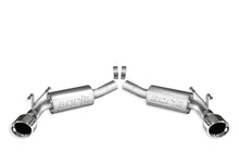 Load image into Gallery viewer, Borla catback ATAK exhaust rear section for 2010 Camaro SS 6.2L V8, featuring aggressive design and chrome finish.