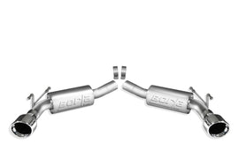 Borla catback ATAK exhaust rear section for 2010 Camaro SS 6.2L V8, featuring aggressive design and chrome finish.