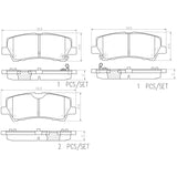 Brembo 15-18 Ford Mustang Rear NAO Brake Pad