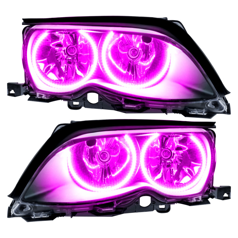 Oracle 02-05 BMW 3 Series SMD HL - Black - ColorSHIFT w/ Simple Controller