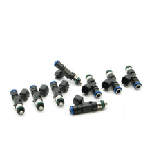 Load image into Gallery viewer, DeatschWerks LS2/5.7L &amp; 6.1L HEMI 72lb fuel injector set for 8-cylinder engines, showing eight high-performance injectors.