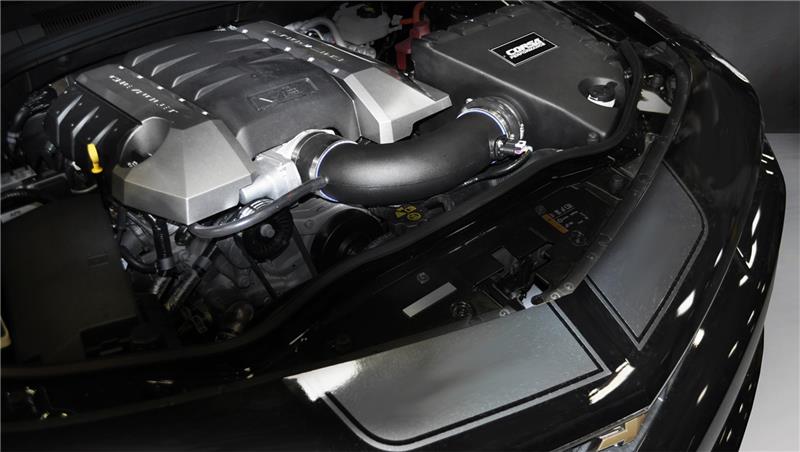 CORSA Performance cold air intake for Chevrolet Camaro SS 6.2L V8 (2010-2014), showing the black intake tube and filter element.