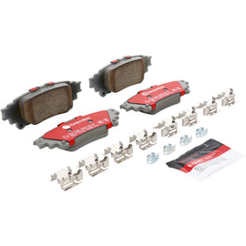 Brembo OE ceramic brake pad for rear of Lexus GS 2011+ and Lexus IS 2013+ models, showing the brake pad with branding details.