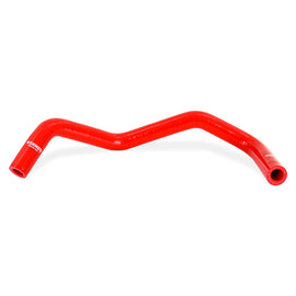 Red Mishimoto radiator and heater hose kit for 2005-2010 V6 Mustang, featuring durable silicone radiator hoses.