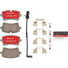 Brembo OE ceramic rear brake pads for Audi A6 C7 (4G2/4GC), showing the brake pad set with ceramic friction material.