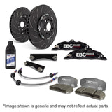 EBC Racing 01-13 Mini Cooper S R53/R56 1.6L Black Apollo-4 Calipers 330mm Rotors Front BBK