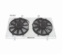 Load image into Gallery viewer, Mishimoto aluminum fan shroud kit for 1990-1997 Toyota MR2, featuring metal construction and mounting hardware for improved cooling.