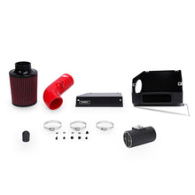Load image into Gallery viewer, Mishimoto 13+ Subaru BRZ/Scion FR-S cold air intake kit with red airbox and intake pipe, designed for performance and improved airflow.
