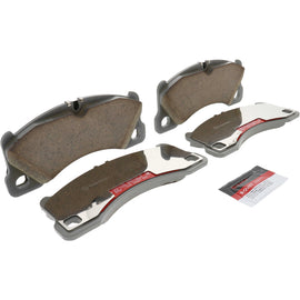 Brembo OE ceramic brake pads for Porsche Panamera 2023+ and Taycan 2019+ front brake system, shown in packaging.