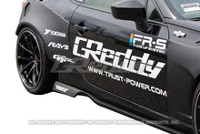 Load image into Gallery viewer, GReddy 13+ Scion FR-S Rocket Bunny wide body aero kit without GT wing, featuring front and rear fenders and side skirts.