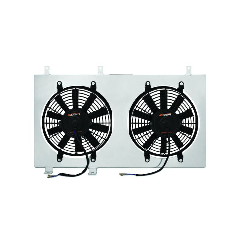 Mishimoto aluminum fan shroud kit for 1989-1994 Nissan 240SX with KA engine, designed for improved cooling and engine performance.