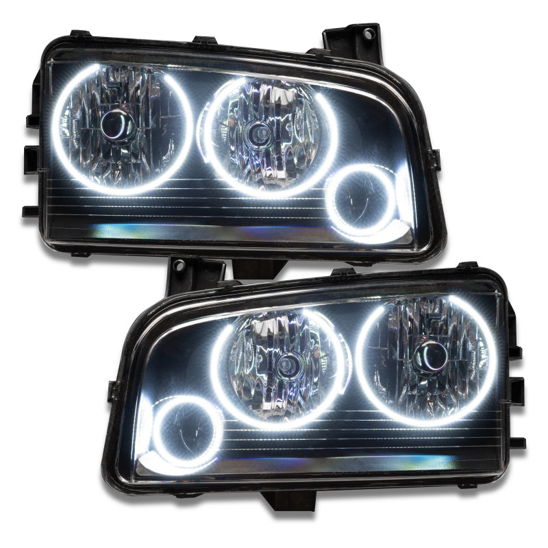 Oracle 05-10 Dodge Charger SMD HL (Non-HID) - Triple Halo - White