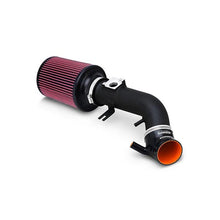 Load image into Gallery viewer, Mishimoto black performance cold air intake kit with airbox for 2013+ Subaru BRZ and Scion FR-S, installed in engine bay.
