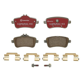 Brembo OE rear ceramic brake pads for Mercedes C-Class Coupe (C205) and GLS X166 models, high-performance automotive brake components.