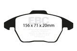 EBC 06-13 Audi A3 2.0 Turbo (Girling rear caliper) Yellowstuff Front Brake Pads