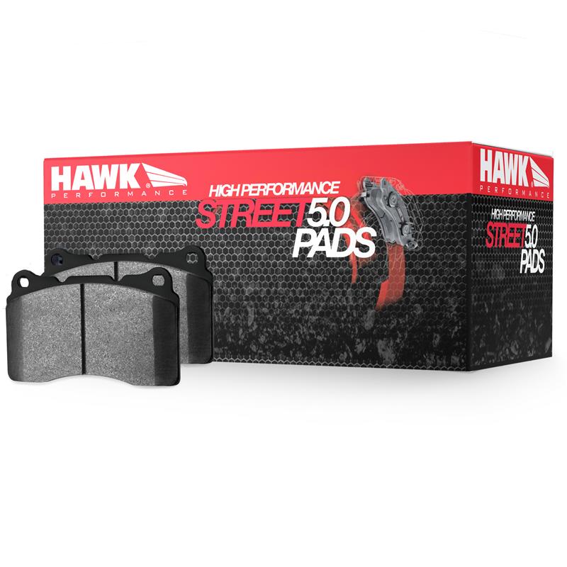 Hawk Performance high-performance street rear brake pads for 2013-2014 Subaru BRZ Ltd, 277mm front disc and solid rear disc.