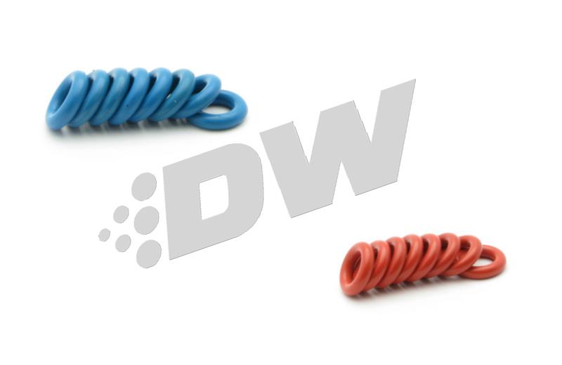 DeatschWerks Bosch EV14 40mm 90lb/hr fuel injector set for 8-cylinder engines, compact design, shown in the image.