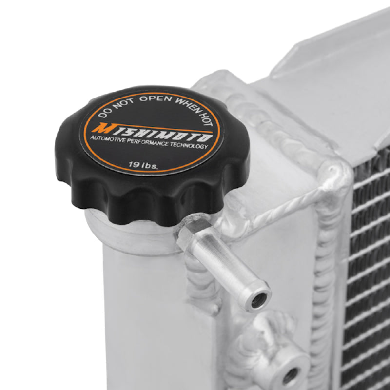 Mishimoto aluminum radiator for 90-96 Nissan 300ZX Turbo, manual transmission, with core and side tanks visible in the image.