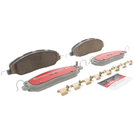 Brembo OE ceramic brake pads for 2011-2014 Ford Mustang front brake system, designed for improved braking performance.