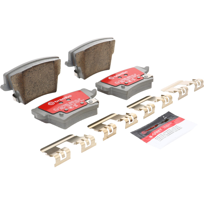 Brembo OE ceramic rear brake pads for 2007+ Dodge Challenger Coupe and 2010+ Dodge Charger, high-performance brake pads.