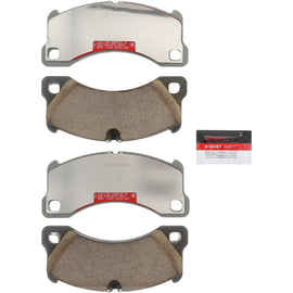 Brembo OE ceramic brake pad for Porsche Panamera 971 and Taycan Y1A front, showing the brake pad with Brembo branding and ceramic material.