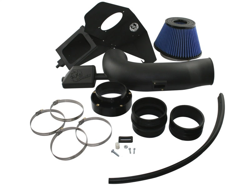 aFe MagnumFORCE Stage-2 P5R cold air intake system installed in a 2010-2011 Chevrolet Camaro V8 6.2L engine bay